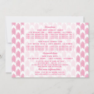 Pink Tribal Arrows Information Card Einladung