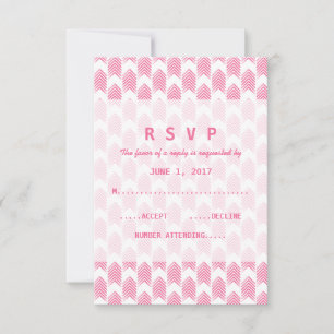 Pink Tribal Arrows Response Card RSVP Karte