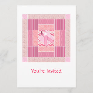 Pink Tribute to Breast Cancer Survivorts Quilt Einladung