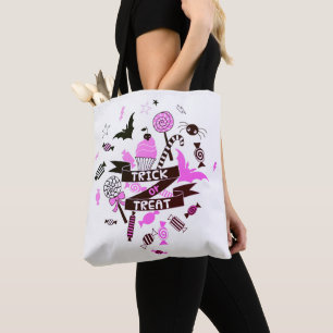 Pink Trick oder Treat Halloween Totentasche