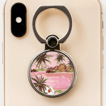 Pink Tropical Beach Palms