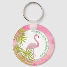Pink Tropical Flamingo Personalisiert Geburtstags 