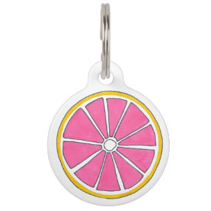 Pink Tropical Grapefruit Citrus Fruchtpet Tag Tiermarke