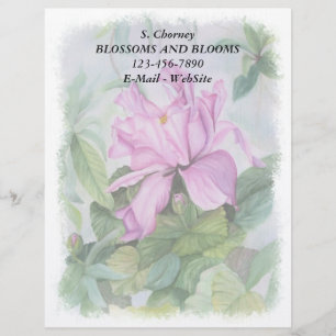 PINK TROPICAL ORCHID CUSTOMIZABLE LETTERHEAD BRIEFKOPF
