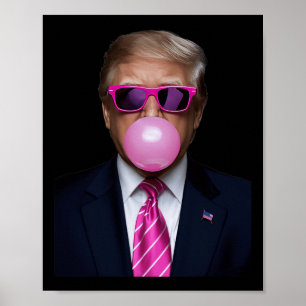 Pink Trump Bubble Gum 2024 Abstimmung Präsident Fu Poster