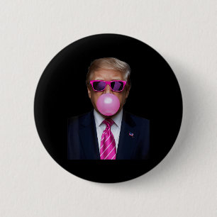 Pink Trump Bubble Gum Gift 2024 Abstimmung Präside Button
