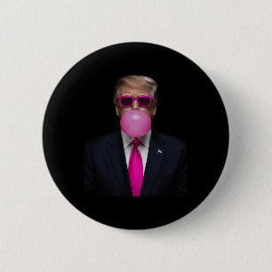 Pink Trump Bubble Gum Shirt 2024 Abstimmung Präsid Button