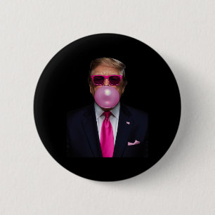 Pink Trump Bubble Gum Shirt 2024 Abstimmung Präsid Button