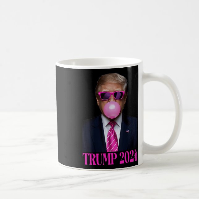 Pink Trumpbubble Gum 2024 Abstimmung Präsident Fun Kaffeetasse (Rechts)