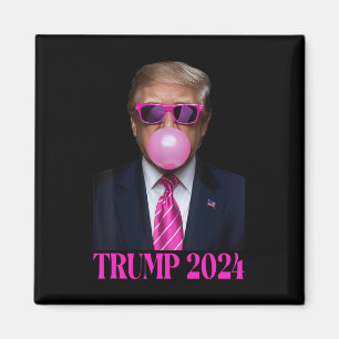 Pink Trumpbubble Gum 2024 Abstimmung Präsident Fun Magnet