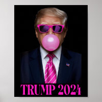 Pink Trumpbubble Gum 2024 Abstimmung Präsident Fun