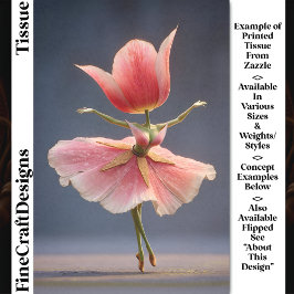 Pink Tulip Blume Fairy Ballerina DJ7R Decoupage Seidenpapier