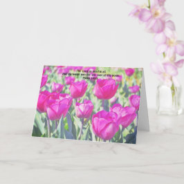 Pink Tulip Blume Glaube Bibel Verse Care Card Karte