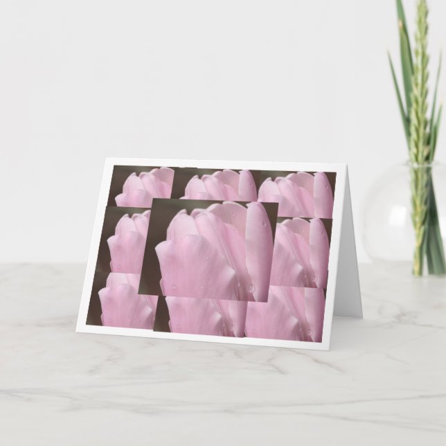 Pink Tulip Card Karte (Vorderseite)