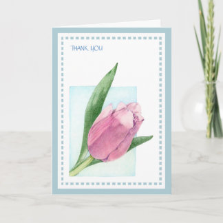 Pink Tulip Danke Karte