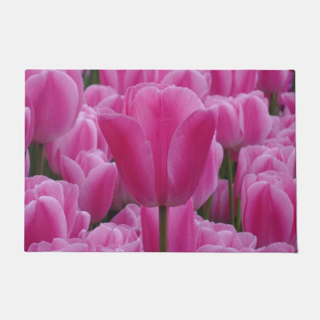 Pink Tulip Door Mat Fußmatte (Vorderseite)