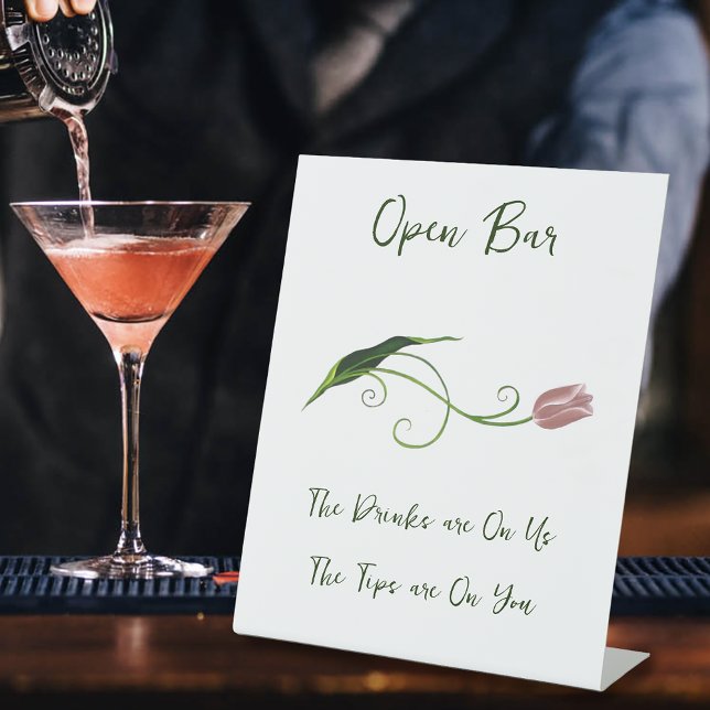 Pink Tulip Floral Sockelschild (Von Creator hochgeladen)