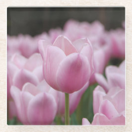 Pink tulip glass coaster glasuntersetzer