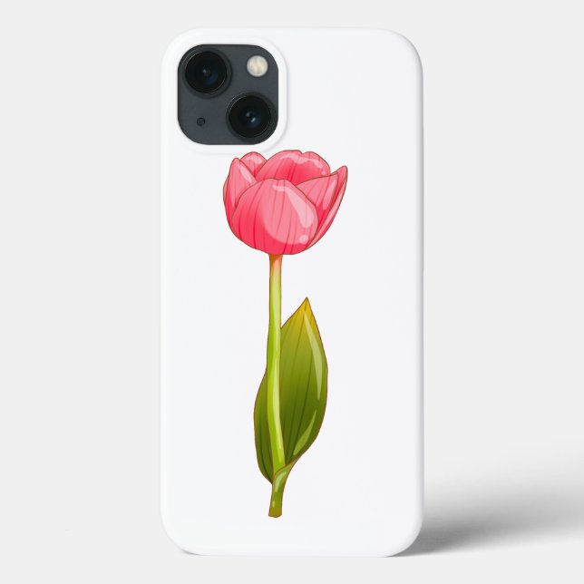 Pink Tulip - Glossy Ästhetische Blume Kunst Case-Mate iPhone Hülle (Rückseite)
