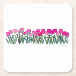Pink Tulip Grove Paper Untersetzer