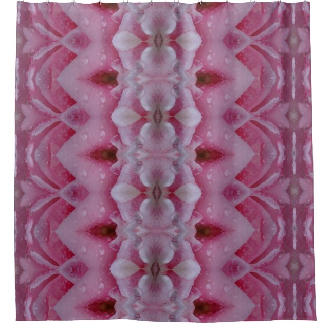 Pink Tulip Ikat 5 Duschvorhang (Vorderseite)