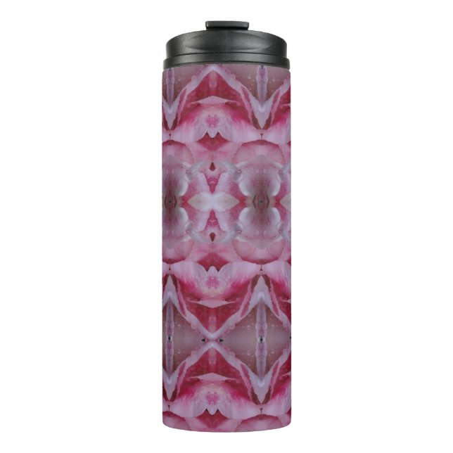 Pink Tulip Ikat 8 Thermosbecher (Vorderseite)