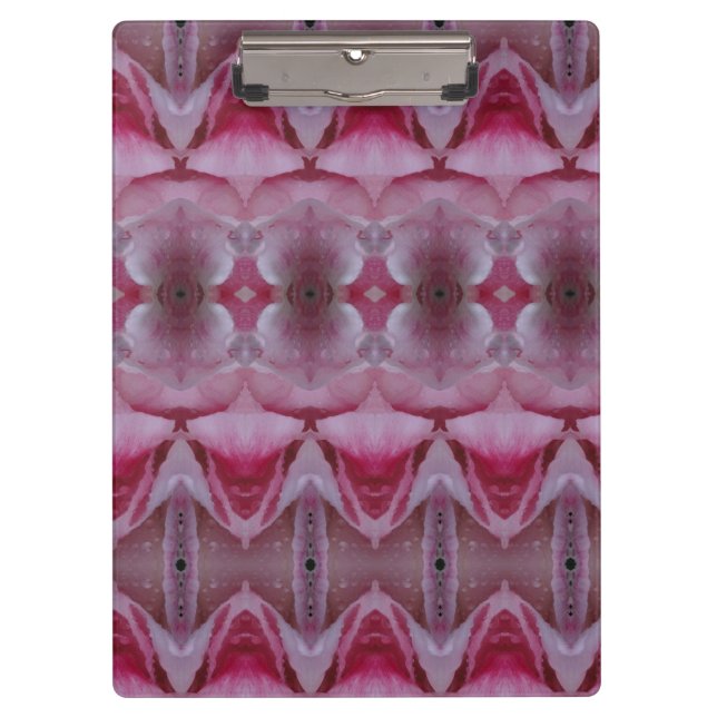 Pink Tulip Ikat auch Klemmbrett (Vorderseite)
