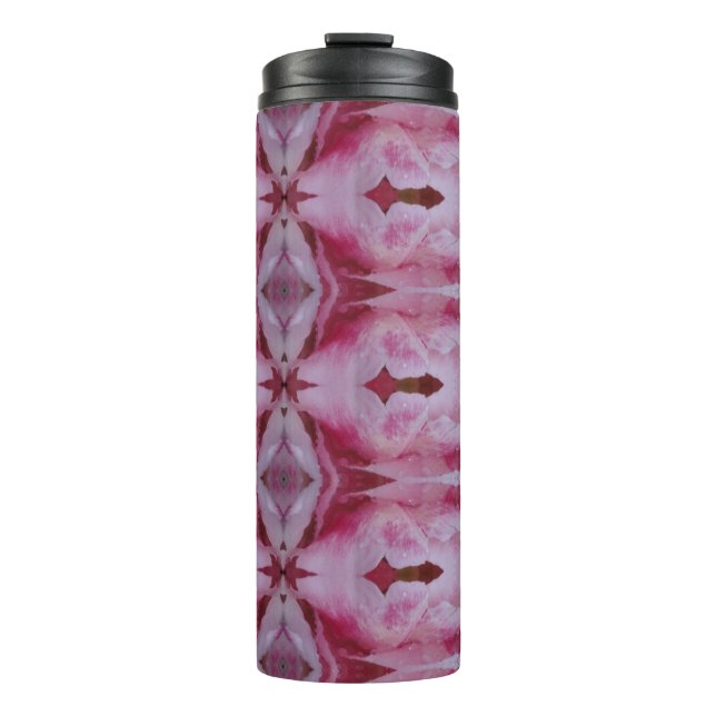 Pink Tulip Ikat Too Thermosbecher (Vorderseite)