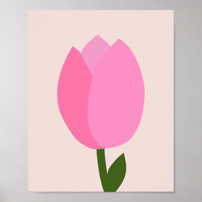 Pink Tulip Poster (Vorne)