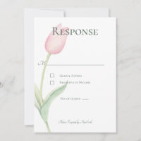 Pink Tulip Solo WedelResponse Card