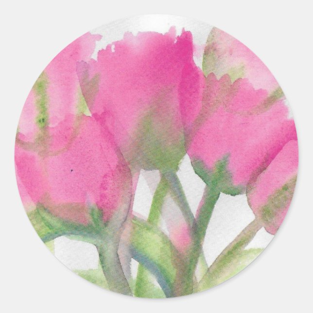 Pink Tulip Sticker (Vorderseite)