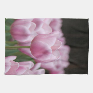 Pink tulip tea towel geschirrtuch