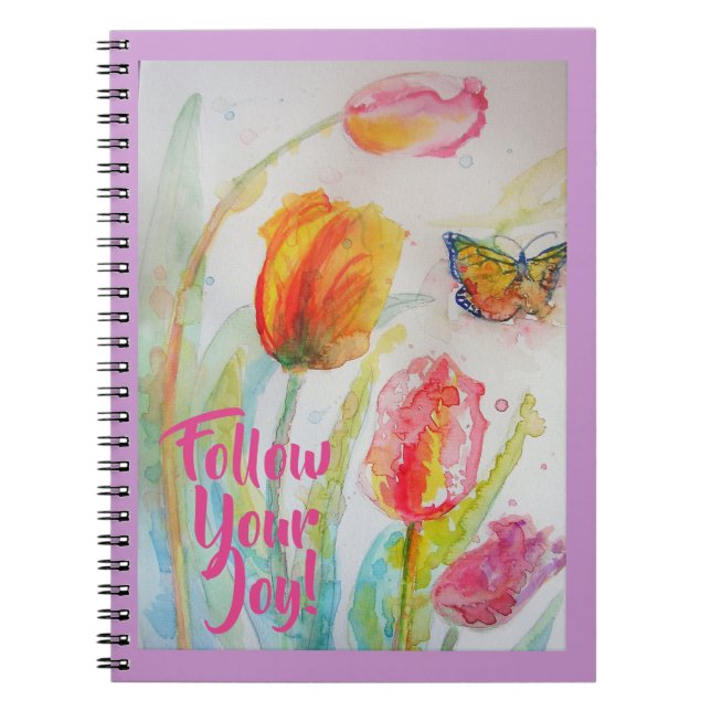 Pink Tulip Tulips Blume Notizblock (Vorderseite)