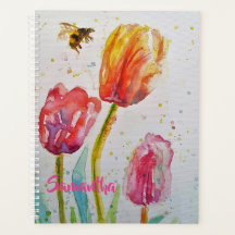 Pink Tulip Tulips Blumengestelle Blume Notebook-Pl