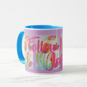 Pink Tulip Tulips Floral Wasserfarbe Lila Tasse