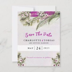 Pink Tulip Watercolor Blumenzwiebeln Einladung