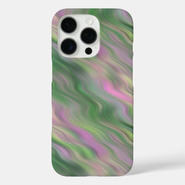 Pink Tulip Wavy Textur Case-Mate iPhone Hülle (Rückseite)