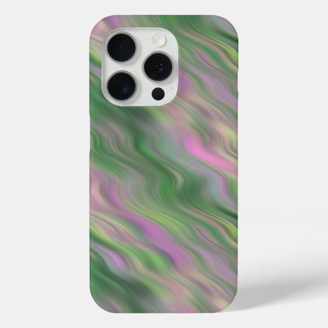 Pink Tulip Wavy Textur Case-Mate iPhone Hülle (Rückseite)