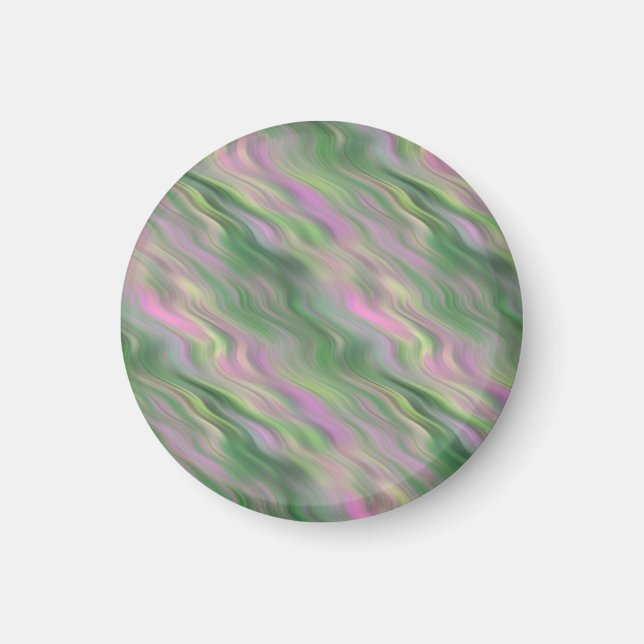 Pink Tulip Wavy Textur Magnet (Vorne)