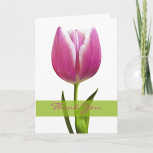 Pink Tulip Wedding Danke Karte