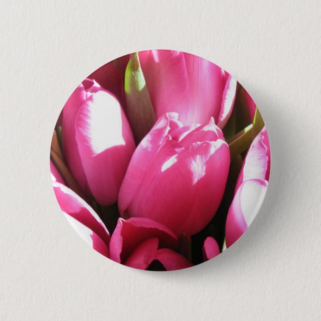 Pink Tulips Button (Vorderseite)