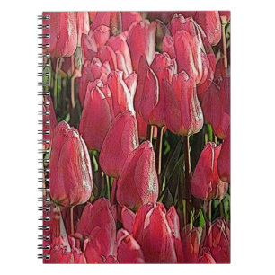Pink Tulips Floral Notizblock