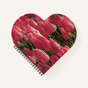 Pink Tulips Floral Notizbuch