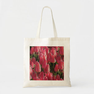 Pink Tulips Floral Tragetasche