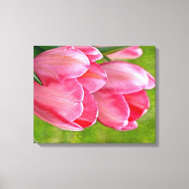 Pink Tulips Leinwanddruck (Vorderseite)