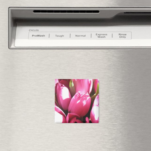Pink Tulips Magnet (In Situ (Geschirrspüler))