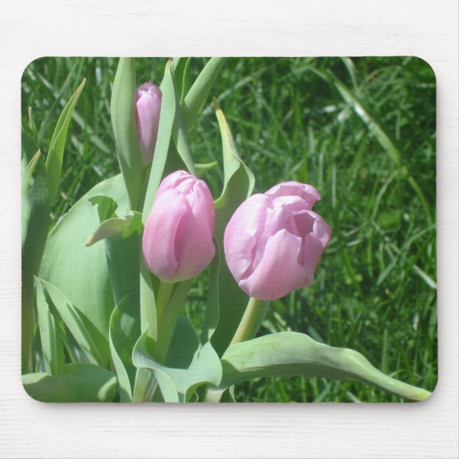 Pink Tulips Mousepad (Vorne)