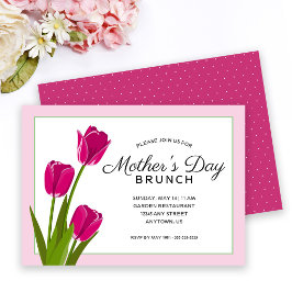 Pink Tulips | Muttertagsbrunch Einladung