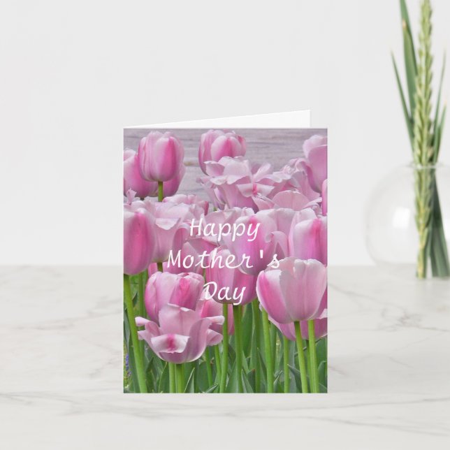 PINK TULIPS / Muttertagskarte Karte (Vorderseite)