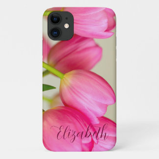 Pink Tulips Personalize Case-Mate iPhone Hülle